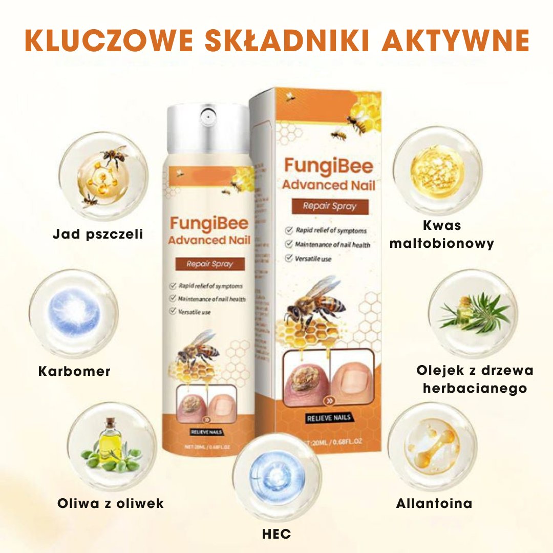 FungiBee™ - Zaawansowany spray do regeneracji paznokci - 1+1 GRATIS